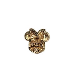Disney 10K Yellow Gold Enamel Minnie Mouse Stud Earrings #26283