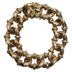 Tiffany & Co. 18K Yellow Gold Oval Curb Link Bracelet #26707