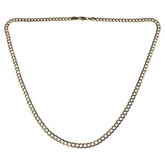 14 Karat Two-Tone Gold Curb Chain Necklace 20" #21250