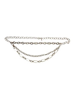 14K Yellow Gold Multi-Layered Mixed Oval Link Statement Necklace 18" #26754