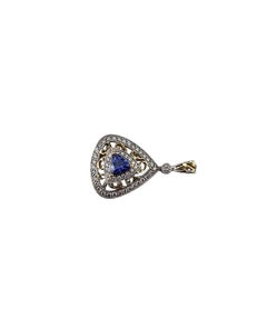 Spark 18K Yellow and White Gold Sapphire and Diamond Pendant #24354