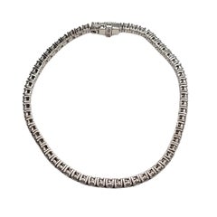 Bracciale tennis in oro bianco 14 carati con diamanti #26792