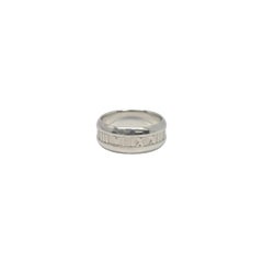 Tiffany & Co Sterling Silver Atlas Roman Numeral Band Ring Size 9.5 #26820