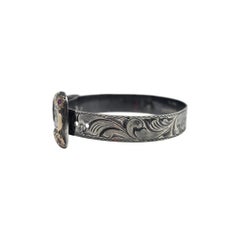 Bracelet Fritch Brothers avec boucle de ceinture en argent sterling rehaussée d'or 10 carats, n° 26833