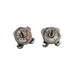 Tiffany & Co 950 Platinum Diamond "X" Earrings #26855