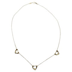 Tiffany & Co Elsa Peretti 18K Yellow Gold Heart Necklace 18" #26824