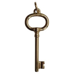 Tiffany & Co. 18K Yellow Gold Oval Key Pendant #26825