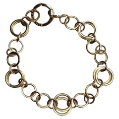 Tiffany & Co. 18K Yellow Gold Interlocking Circles Charm Bracelet #26826