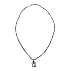 Chopard Halskette mit „Happy Diamond“-Anhänger aus 18 Karat Weißgold, 17" #26866