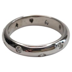 Tiffany & Co. Platinum Etoile Diamond Band Ring Size 6.75 - 7 #26865