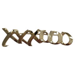 1983 Tiffany & Co Paloma Picasso 18K Yellow Gold XO Pin #26880