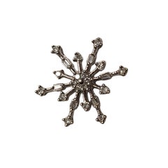 10K White Gold Diamond Snowflake Pendant #26895
