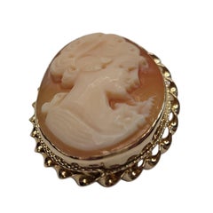 Pendentif-broche camée en or jaune 14 carats n° 26915