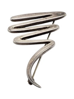 Tiffany & Co. Paloma Picasso Sterling Scribble Zig Zag Brooch Pin # 25947