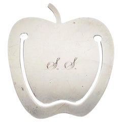 Tiffany & Co. Sterling Silver Apple Bookmark Page Marker #25945
