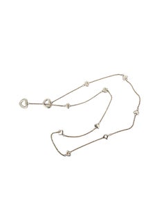Tiffany & Co. Sterling Silver Interlocking Heart Station Lariat Necklace # 26247