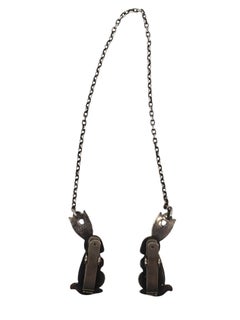 SKS Sterling Silver Bunny Rabbit Bib Clips #26172