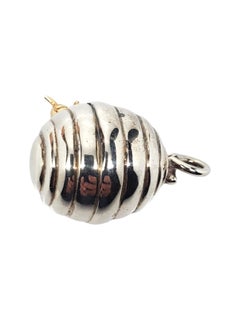 Sterling Silver 14k Gold Beehive Pendant #25876