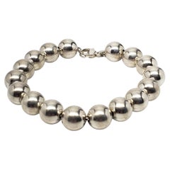 Tiffany & Co. Sterling Silver Bead Ball Toggle Bracelet #25872