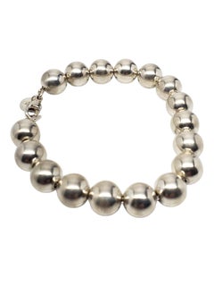 Tiffany & Co. Sterling Silver Bead Ball Toggle Bracelet #25872