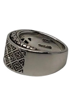 Bague en argent sterling à motif en treillis de Michael Dawkins, taille 6, n° 26780