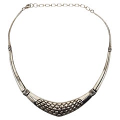 Collana con collare a cerniera in argento sterling di Carol Felley, n. 26028