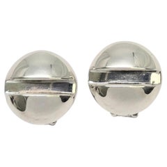 Vintage Tiffany & Co Sterling Silver Screw Head Clip-On Earrings #26922
