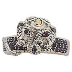 JAI by John Hardy Sterling Silver Elephant Head Ring Size 8 #27042
