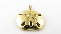 14 Karat Yellow Gold Sand Dollar Pendant