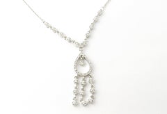 14 Karat White Gold and Diamond Pendant Necklace
