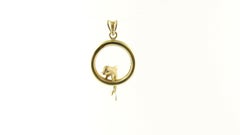 14 Karat Yellow Gold Dolphin Charm
