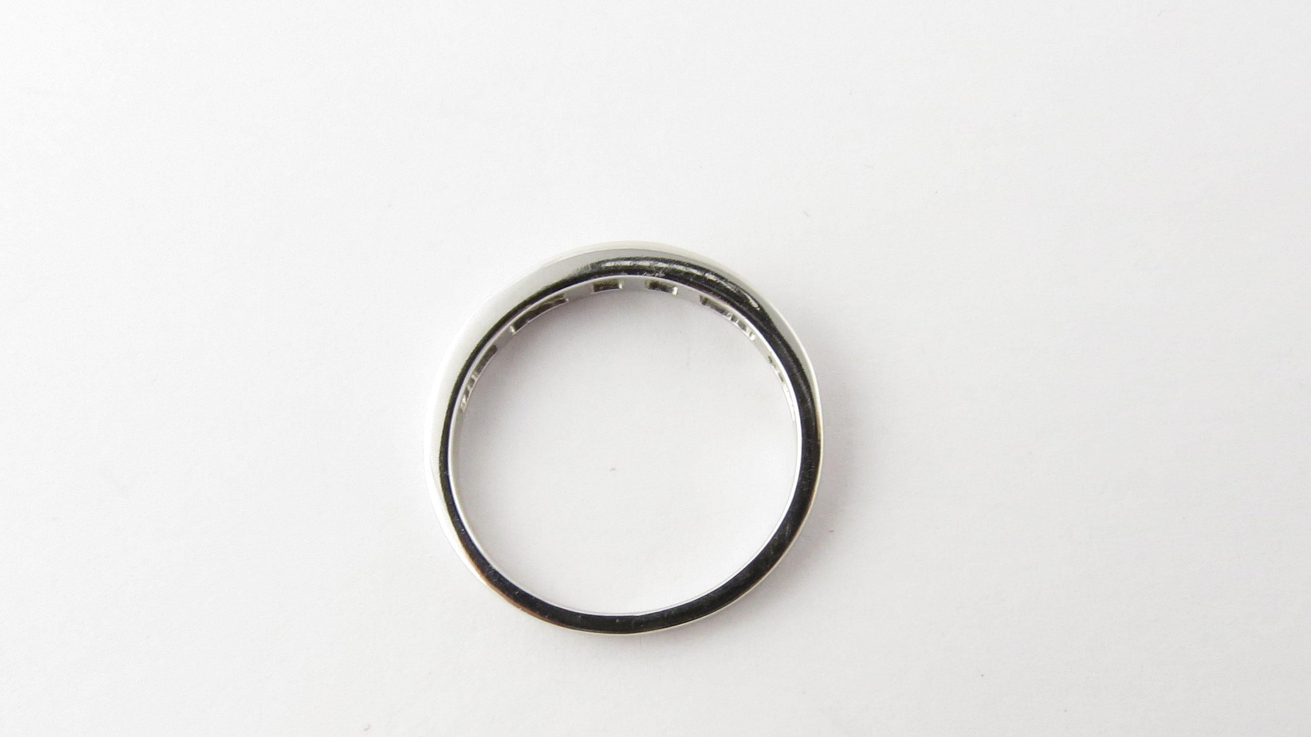 Baguette Cut 14 Karat White Gold Baguette Diamond Wedding Band