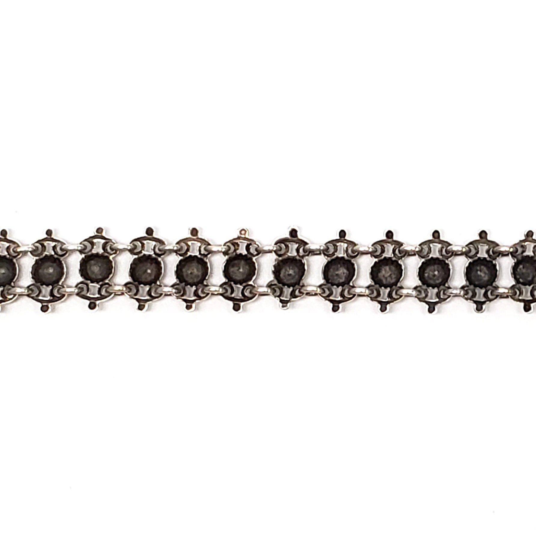 Women's Sweden 830 Silver Repousse Dangle Necklace