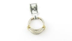 14K White Yellow Gold Square Modified and Round Brilliant Diamond Ring 1.30 Ct