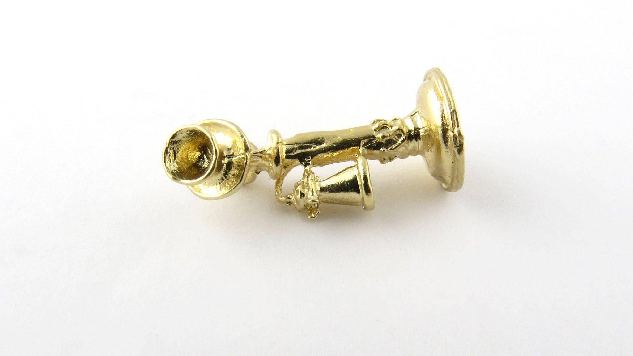 14 Karat Yellow Gold Candlestick Phone Charm 1