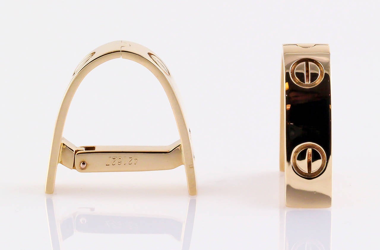Cartier Love Triangular Gold Cufflinks