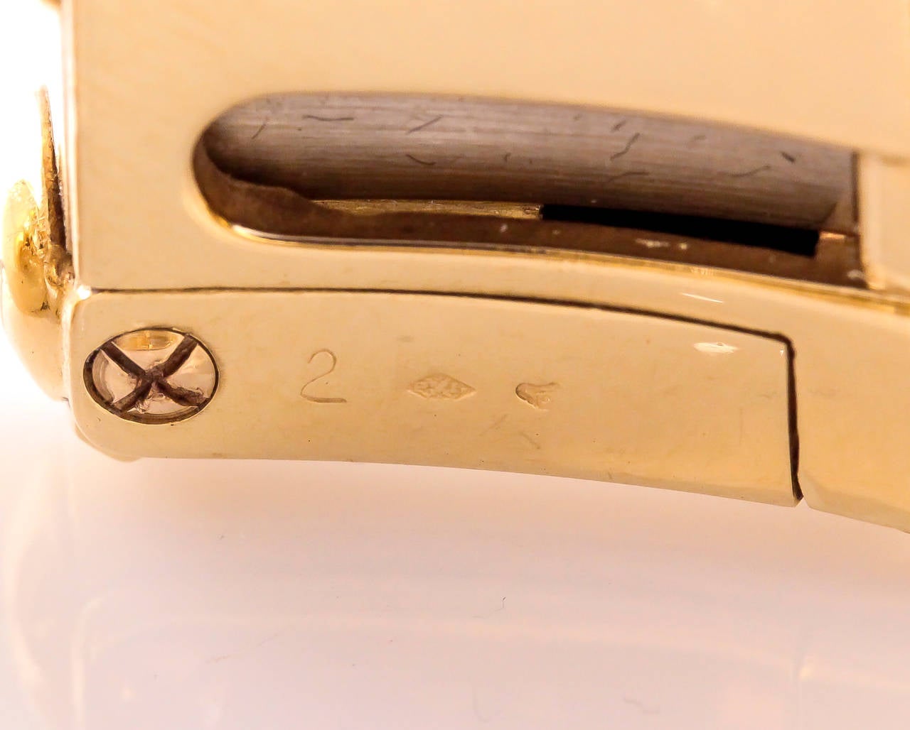 Cartier Bamboo Two Tone Gold Cuff Bracelet In Excellent Condition In New York City, NY