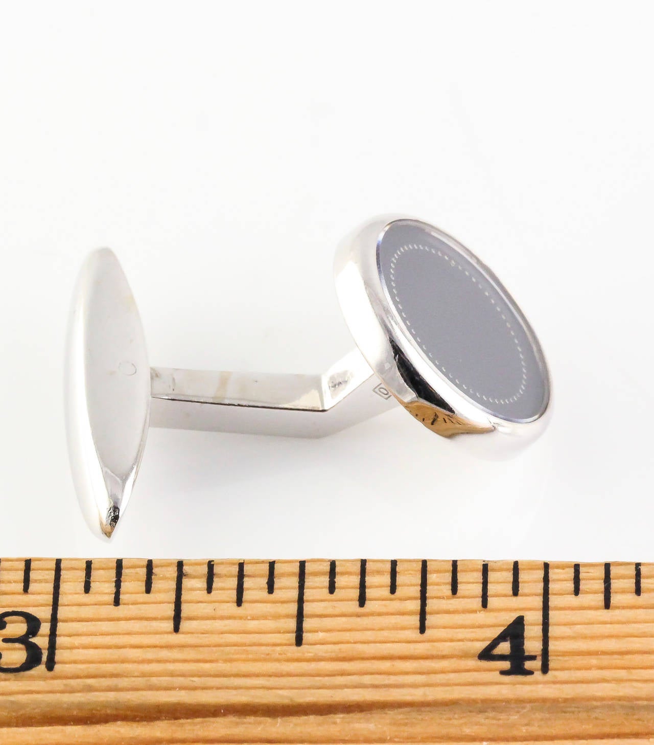 Chopard Enamel Gold Cufflinks In Excellent Condition In New York, NY