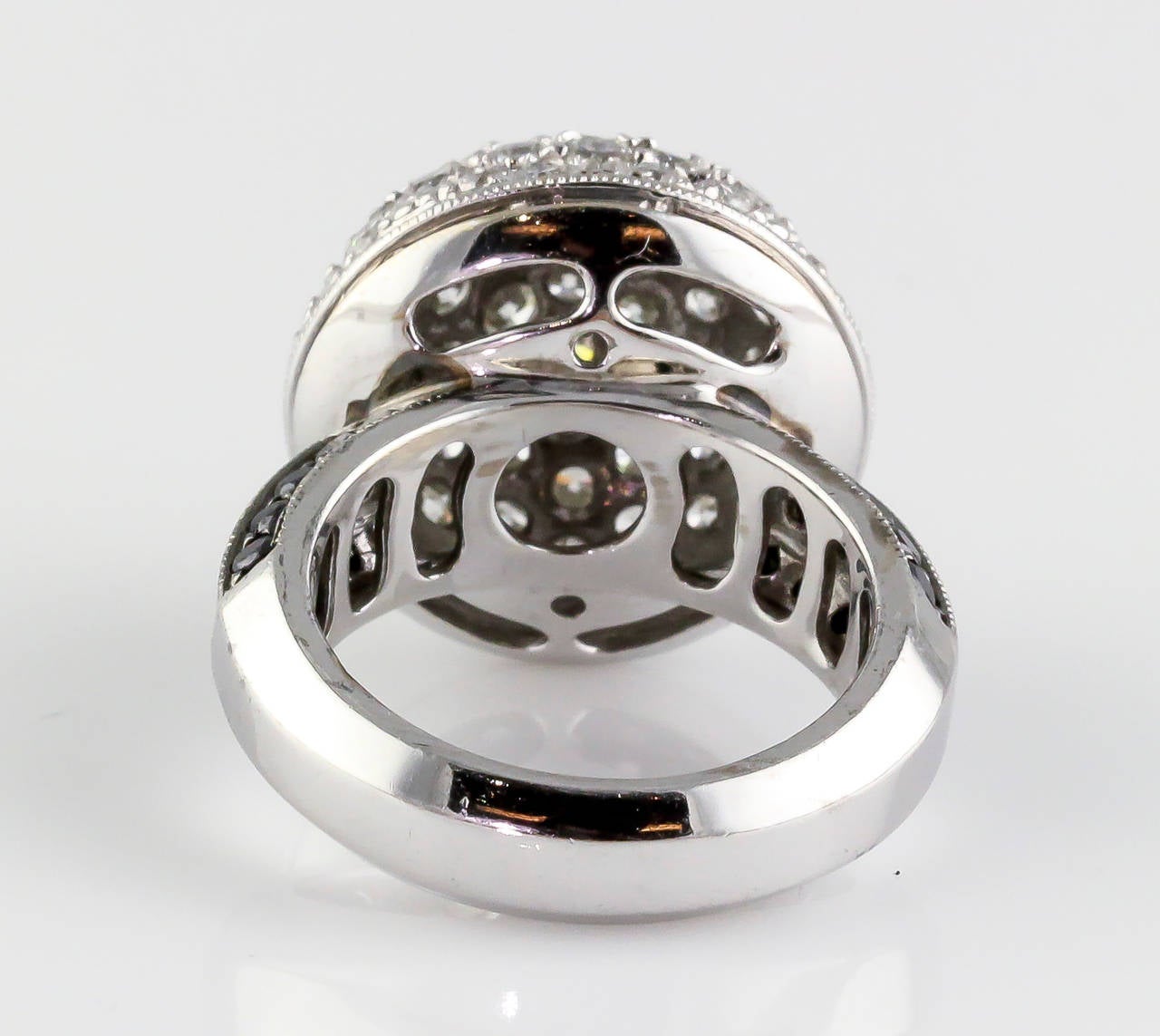 De Grisogono Black and White Diamond Gold Dome Ring 1