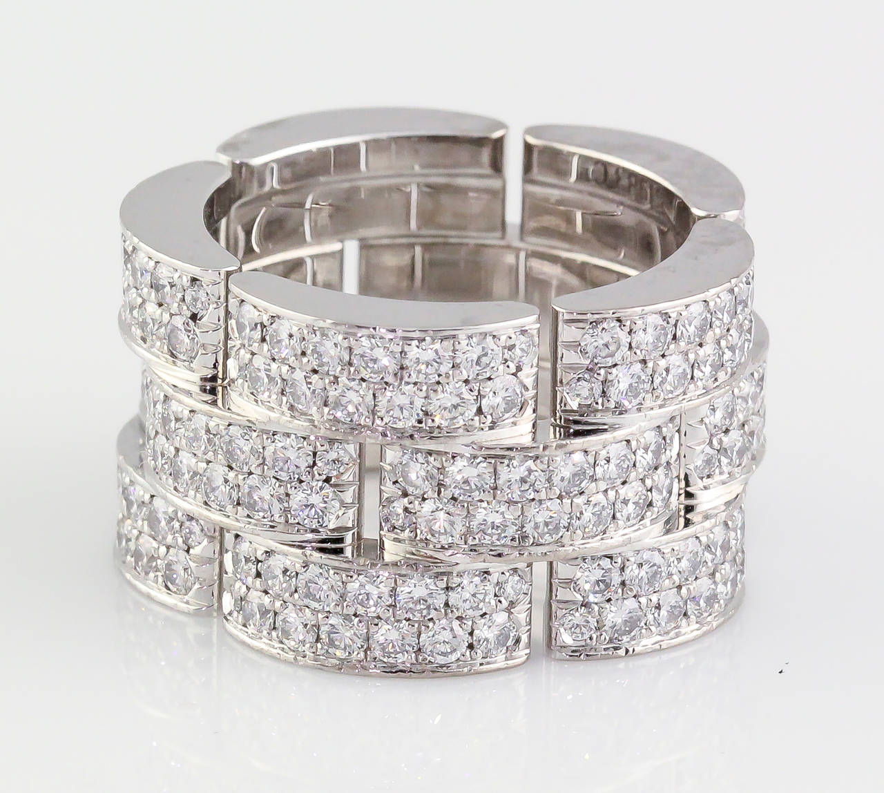 Contemporary Cartier Maillon Panthere XXL Diamond Gold Band