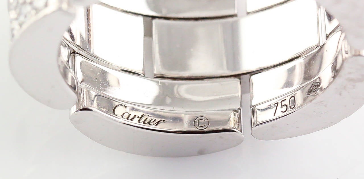 Women's Cartier Maillon Panthere XXL Diamond Gold Band