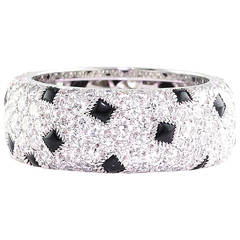 Cartier Panthere Onyx Diamond Gold Band 4