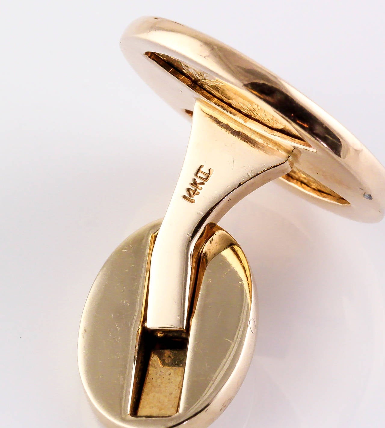 gold coin cufflinks