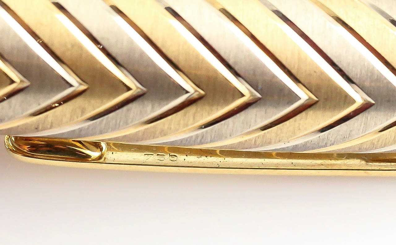 Women's or Men's Montblanc Meisterstuck #146 Chevron Two Tone Gold Fountain Pen