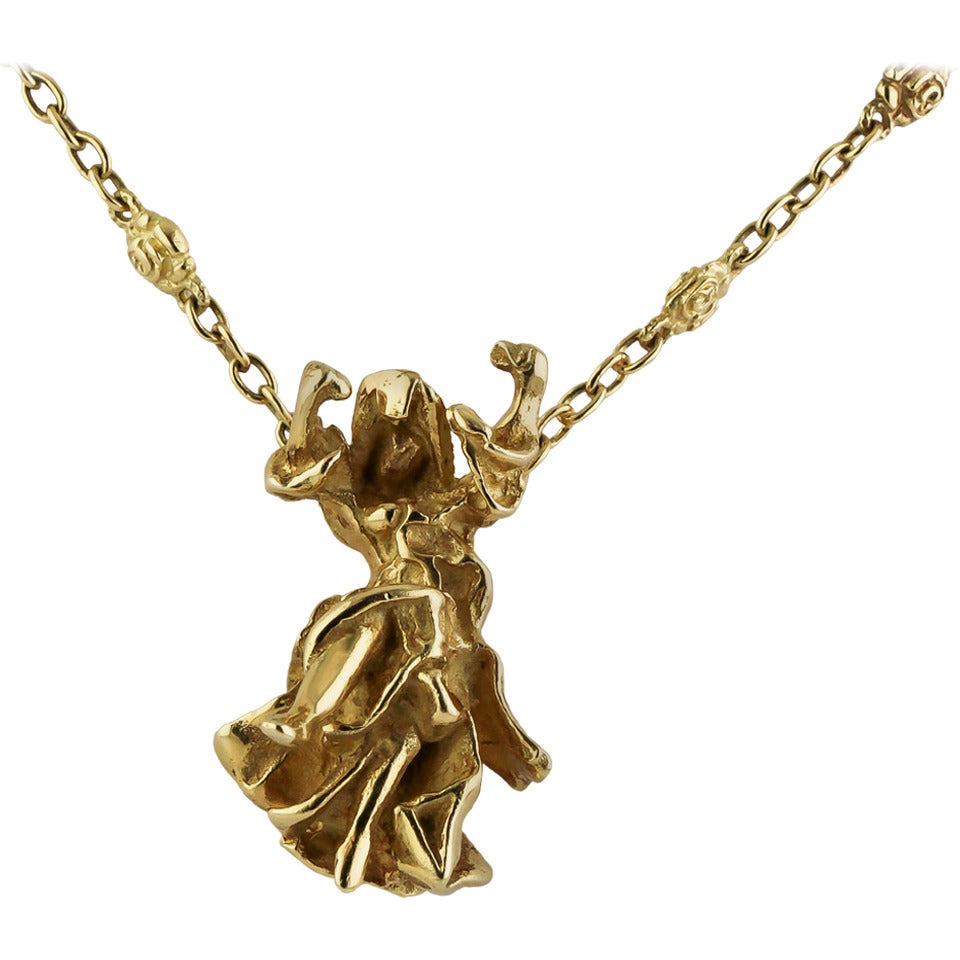 Salvador Dali Carmen Gold Necklace