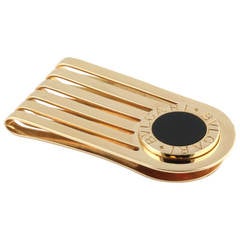 Vintage Bulgari Onyx Gold Money Clip