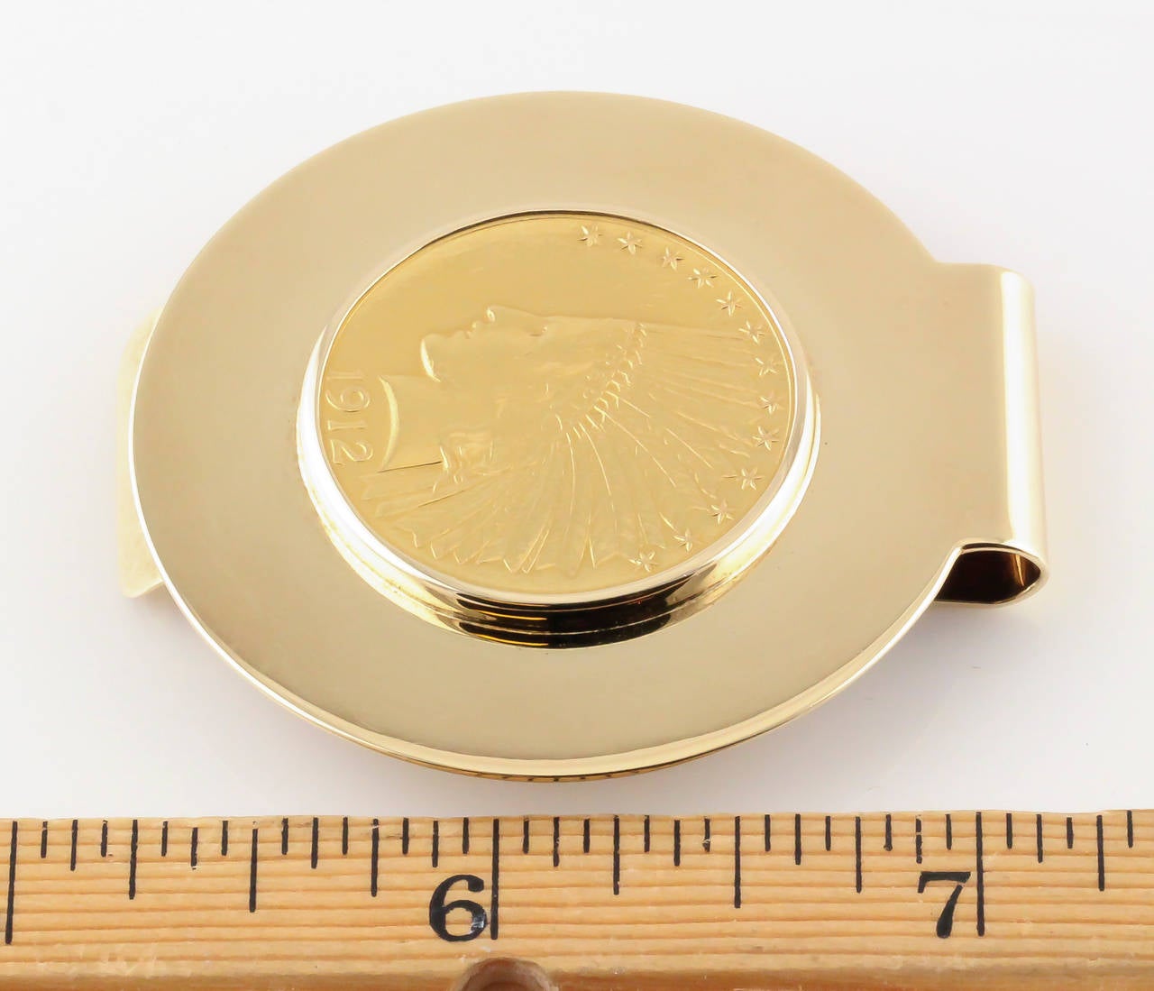Tiffany & Co. Indian Head Liberty Coin Gold Money Clip In Excellent Condition In New York, NY
