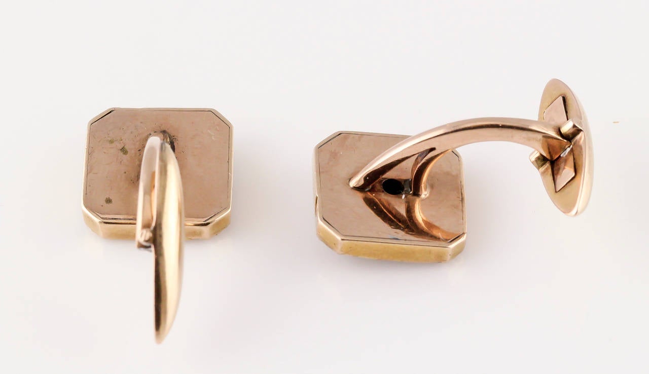 diamond initial cufflinks