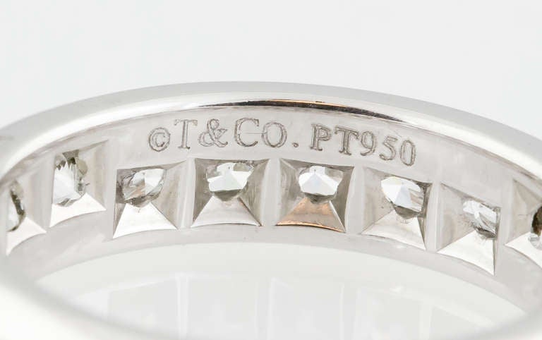Contemporary Tiffany & Co. Lucida Diamond Platinum Band