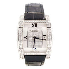 Ebel White Gold and Diamond Tarawa Automatic Wristwatch with Date